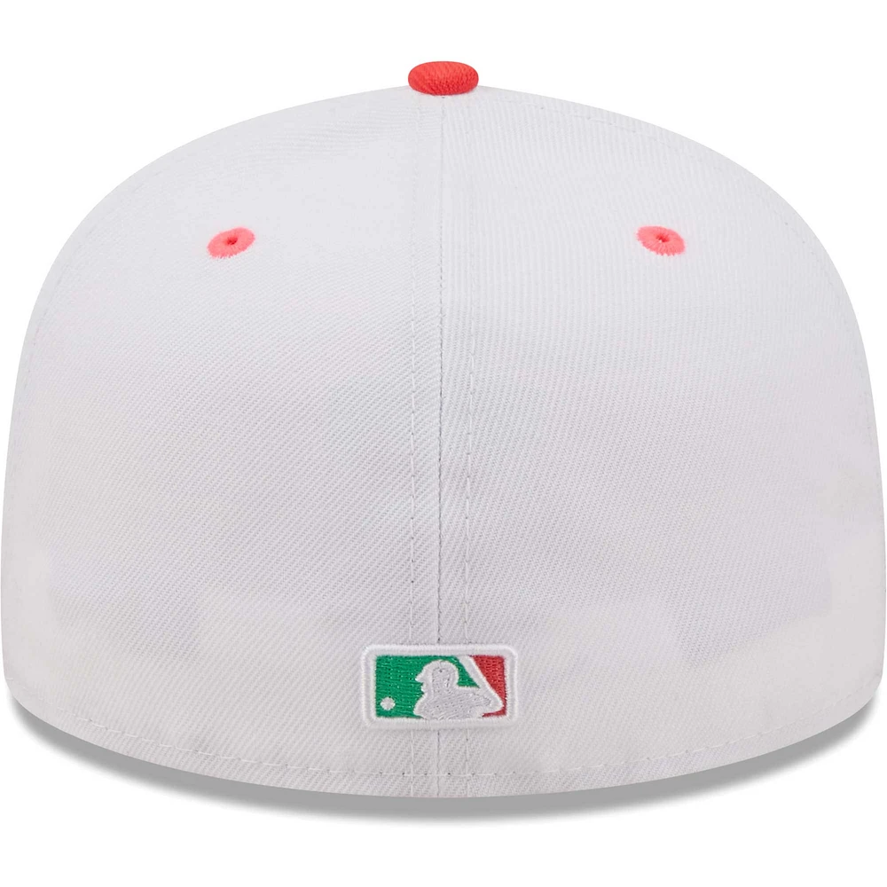 Casquette ajustée New Era Los Angeles Dodgers 50th Anniversary Watermelon Lolli 59FIFTY pour homme, blanc/vert