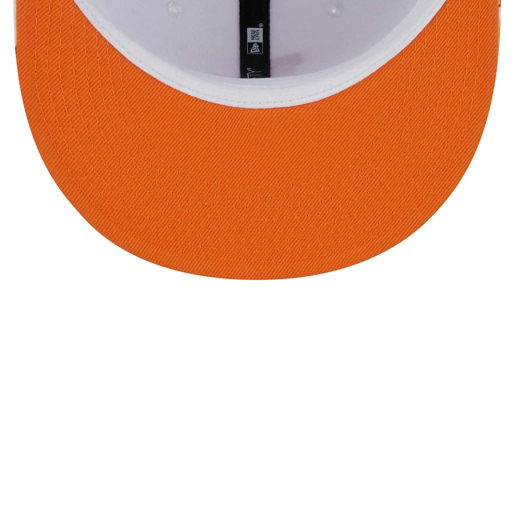 Casquette ajustée 59FIFTY Los Angeles Dodgers Flamingo New Era blanche/orange pour homme