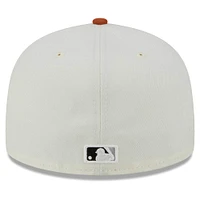 Men's New Era White/Orange Los Angeles Dodgers Rustic 2-Tone 59FIFTY Fitted Hat