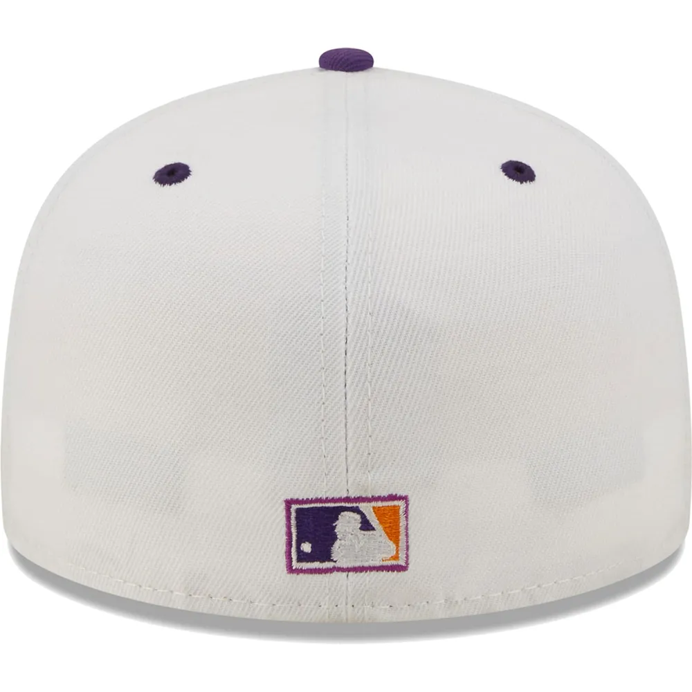 Men's New Era White/Purple Los Angeles Dodgers 40th Anniversary at Dodger Stadium Grape Lolli 59FIFTY Fitted Hat