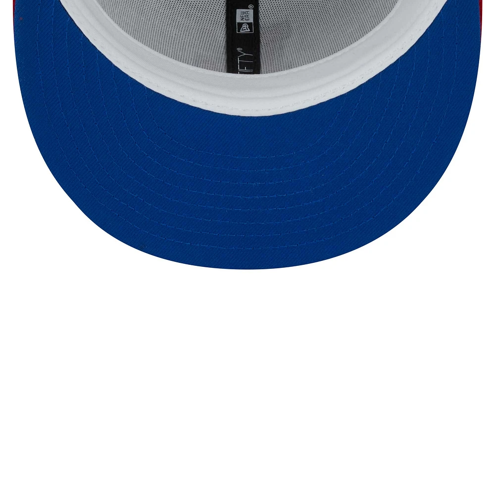 Casquette ajustée 59FIFTY Undervisor Los Angeles Dodgers New Era blanche/rouge pour homme