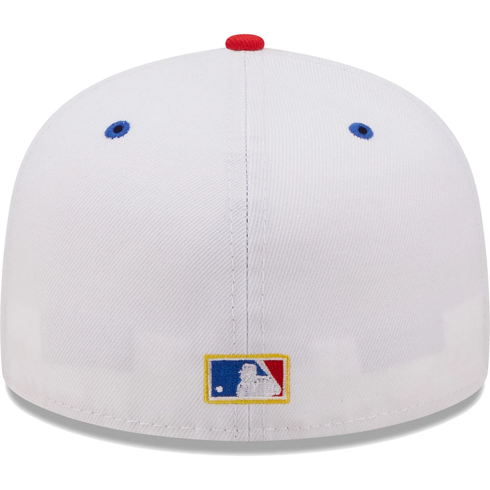 Men's New Era White/Royal Los Angeles Dodgers 75th World Series Cherry Lolli 59FIFTY Fitted Hat