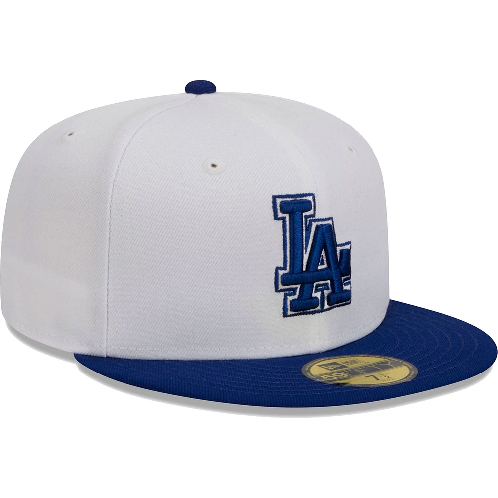 Casquette ajustée 59FIFTY Optic Los Angeles Dodgers New Era pour homme, blanc/royal