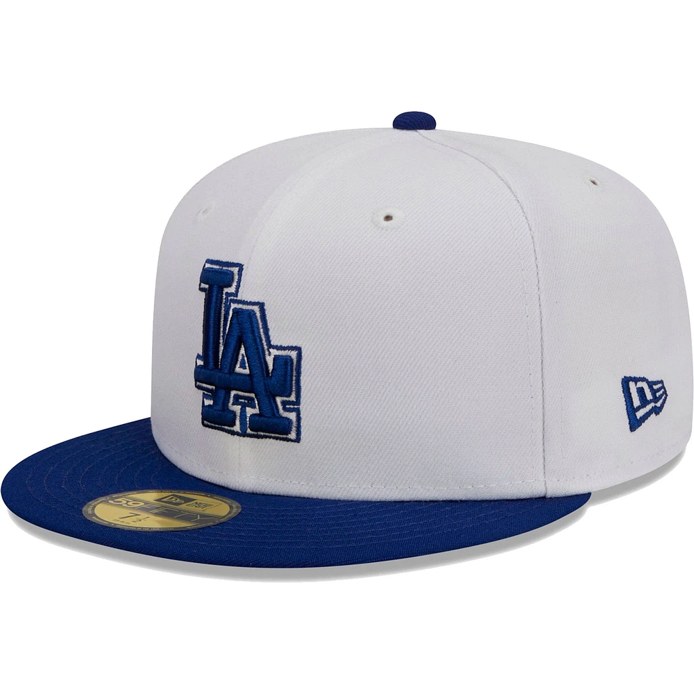 Casquette ajustée 59FIFTY Optic Los Angeles Dodgers New Era pour homme, blanc/royal