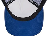 Casquette ajustable 9FORTY Trucker New Era pour hommes, blanc/royal, Los Angeles Dodgers Spring Training Circle Foam A-Frame