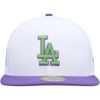 Casquette ajustée 59FIFTY avec écusson latéral des Los Angeles Dodgers 2020 pour homme New Era, blanc