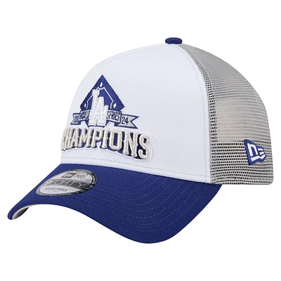 Casquette ajustable 9FORTY Los Angeles Dodgers Champions de la Série mondiale 2024 New Era pour homme blanche