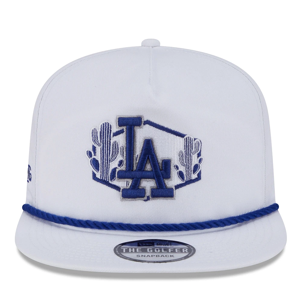Men's New Era  White Los Angeles Dodgers 2025 Spring Training Palm Golfer Snapback Hat