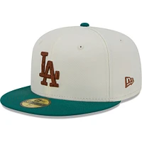 Casquette ajustée Camp 59FIFTY des Los Angeles Dodgers pour homme, blanche