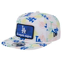 Casquette snapback blanche Los Angeles Dodgers Islander Golfer New Era pour hommes