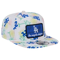 Casquette snapback blanche Los Angeles Dodgers Islander Golfer New Era pour hommes