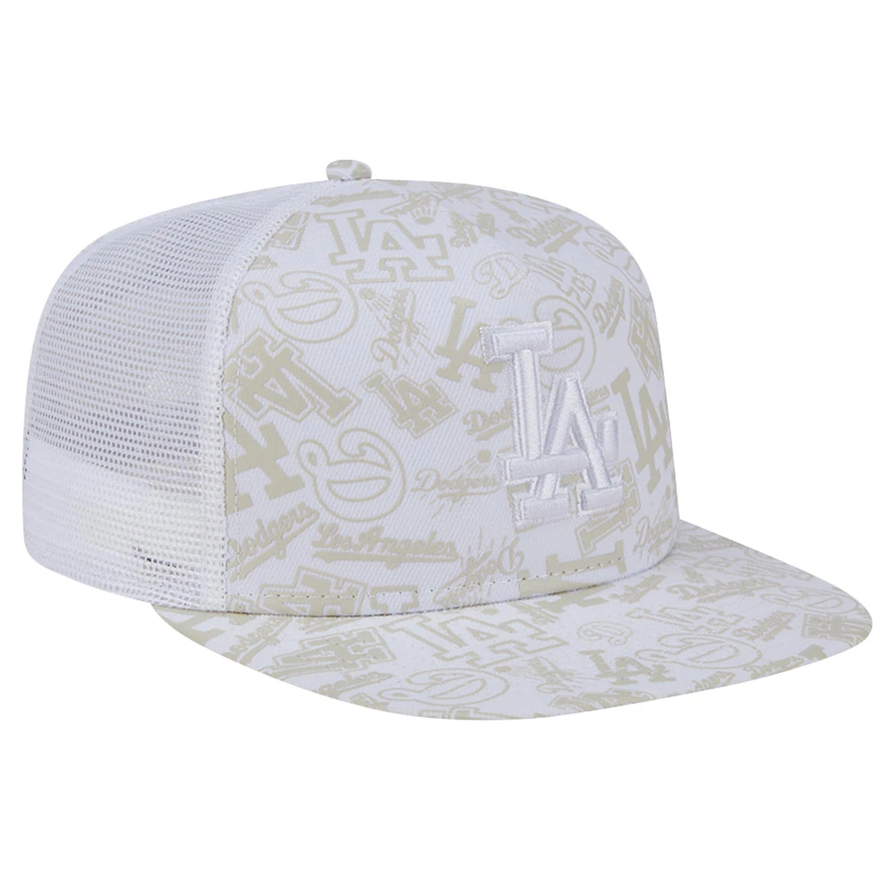 Casquette Snapback 9FIFTY Snapback A-Frame Trucker Dunes avec logo Los Angeles Dodgers New Era pour hommes