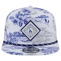 Casquette snapback imprimée Island Golfer des Dodgers de Los Angeles de New Era pour homme, blanche