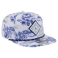 Casquette snapback imprimée Island Golfer des Dodgers de Los Angeles de New Era pour homme, blanche