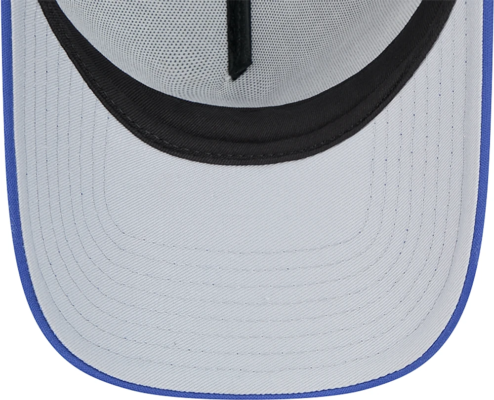 Men's New Era White Los Angeles Dodgers Retro Wordmark 9FORTY A-Frame Trucker Adjustable Hat