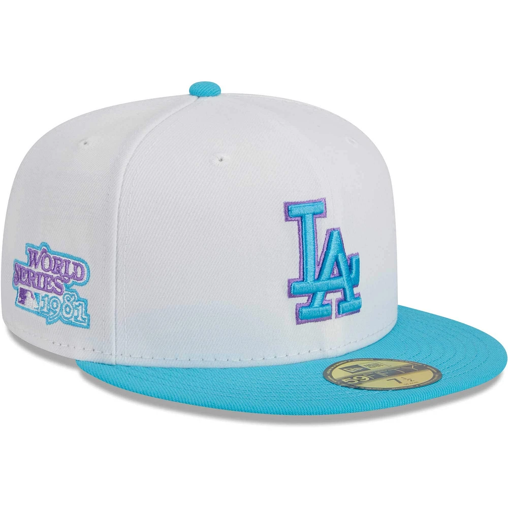 Men's New Era White Los Angeles Dodgers  Vice 59FIFTY Fitted Hat