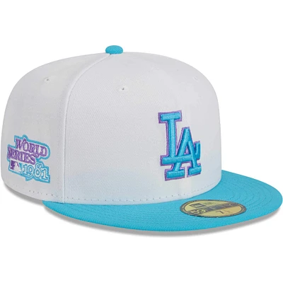 Casquette ajustée 59FIFTY Vice des Dodgers de Los Angeles New Era blanche pour homme