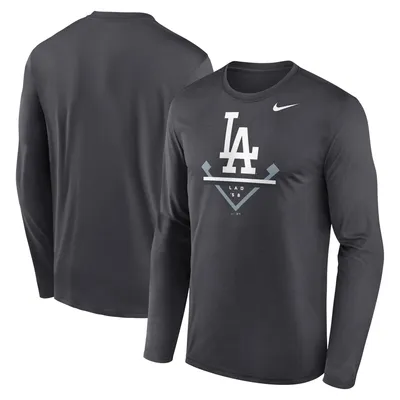 Los Angeles Dodgers Nike Icon Legend Performance Long Sleeve T-Shirt - Anthracite