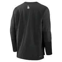 Men's Nike Black/Black Los Angeles Dodgers Authentic Collection Player Lightweight Performance Long Sleeve Top