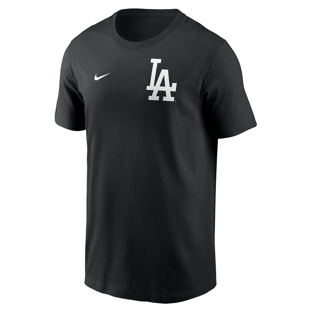 Men's Nike Black Los Angeles Dodgers 2-Hit T-Shirt