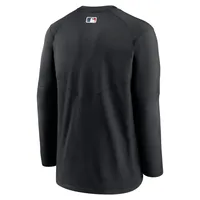 T-shirt à manches longues Nike Los Angeles Dodgers Authentic Collection Logo Performance pour homme - Noir