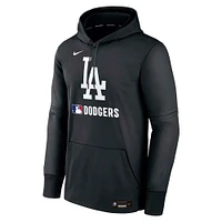 Men's Nike Black Los Angeles Dodgers Authentic Collection Performance Pullover Hoodie