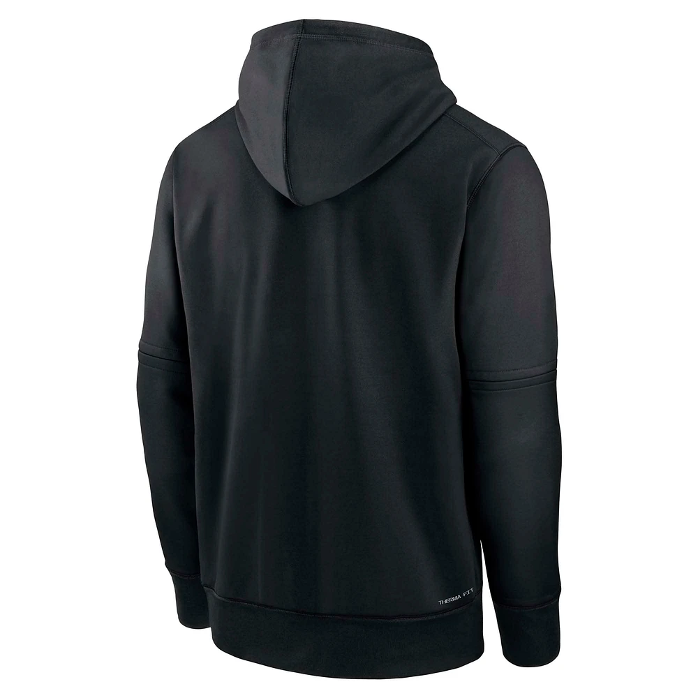 Men's Nike Black Los Angeles Dodgers Authentic Collection Performance Pullover Hoodie