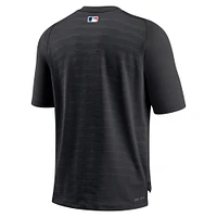 T-shirt à col en V Nike noir pour homme de la collection authentique Los Angeles Dodgers Pregame Raglan Performance