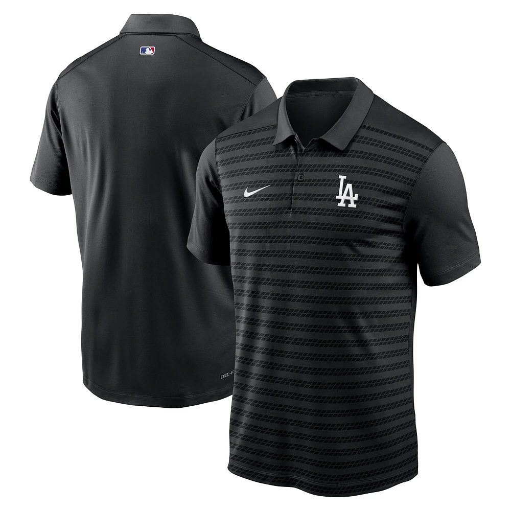 Polo Nike Victory Performance noir pour homme de la collection authentique Los Angeles Dodgers