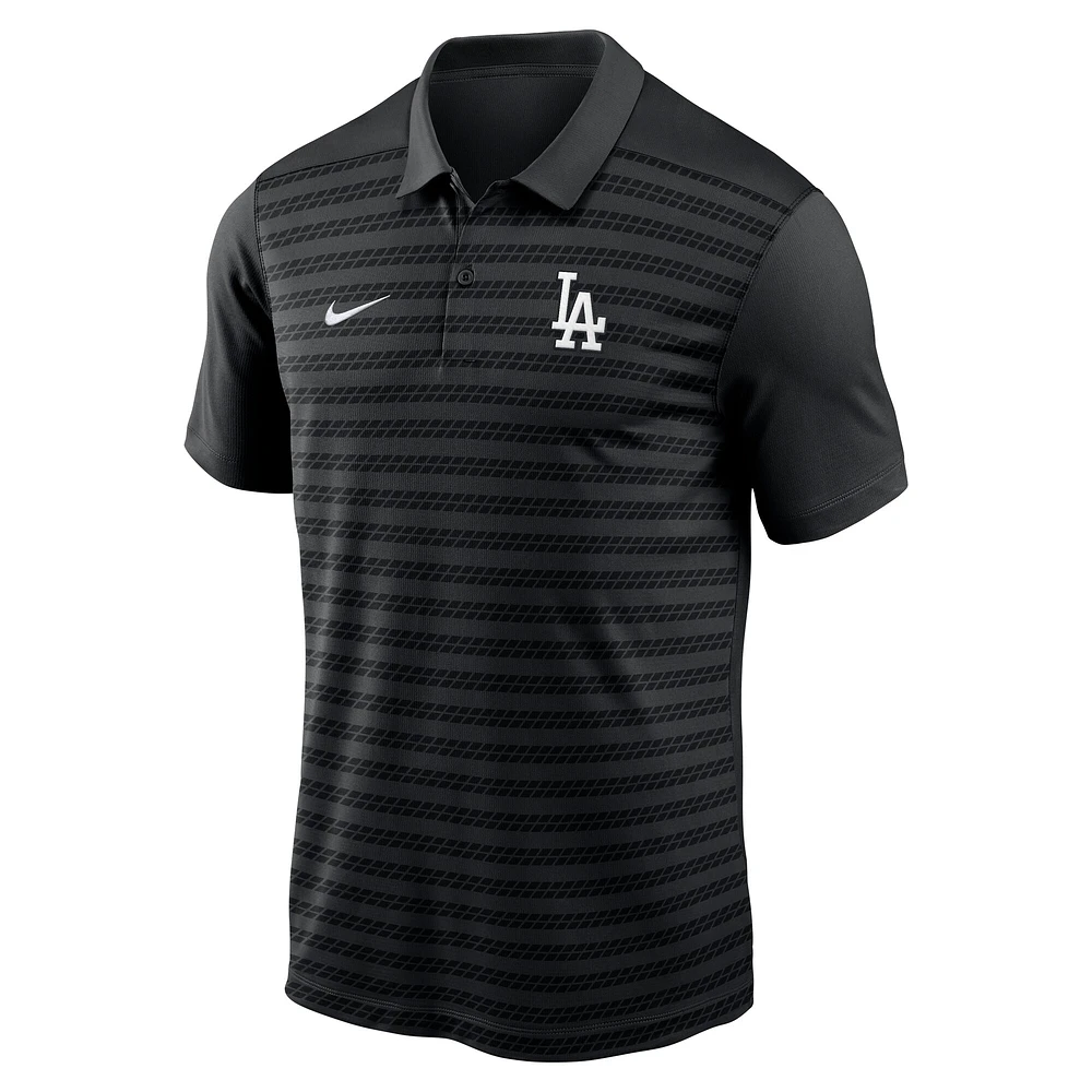 Polo Nike Victory Performance noir pour homme de la collection authentique Los Angeles Dodgers