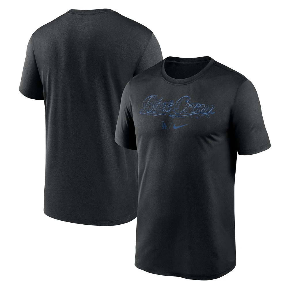 T-shirt de performance Nike Los Angeles Dodgers pour homme, bleu, noir