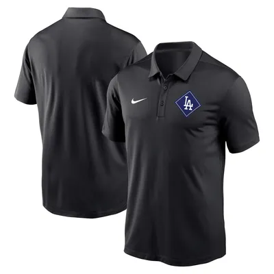 Men's Nike Silver/Royal Los Angeles Dodgers Team Baseline Striped Performance Polo