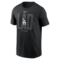 T-shirt Nike noir à la mode pour homme des Dodgers de Los Angeles