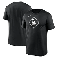 T-shirt Nike noir Icon Legend Performance des Los Angeles Dodgers pour homme