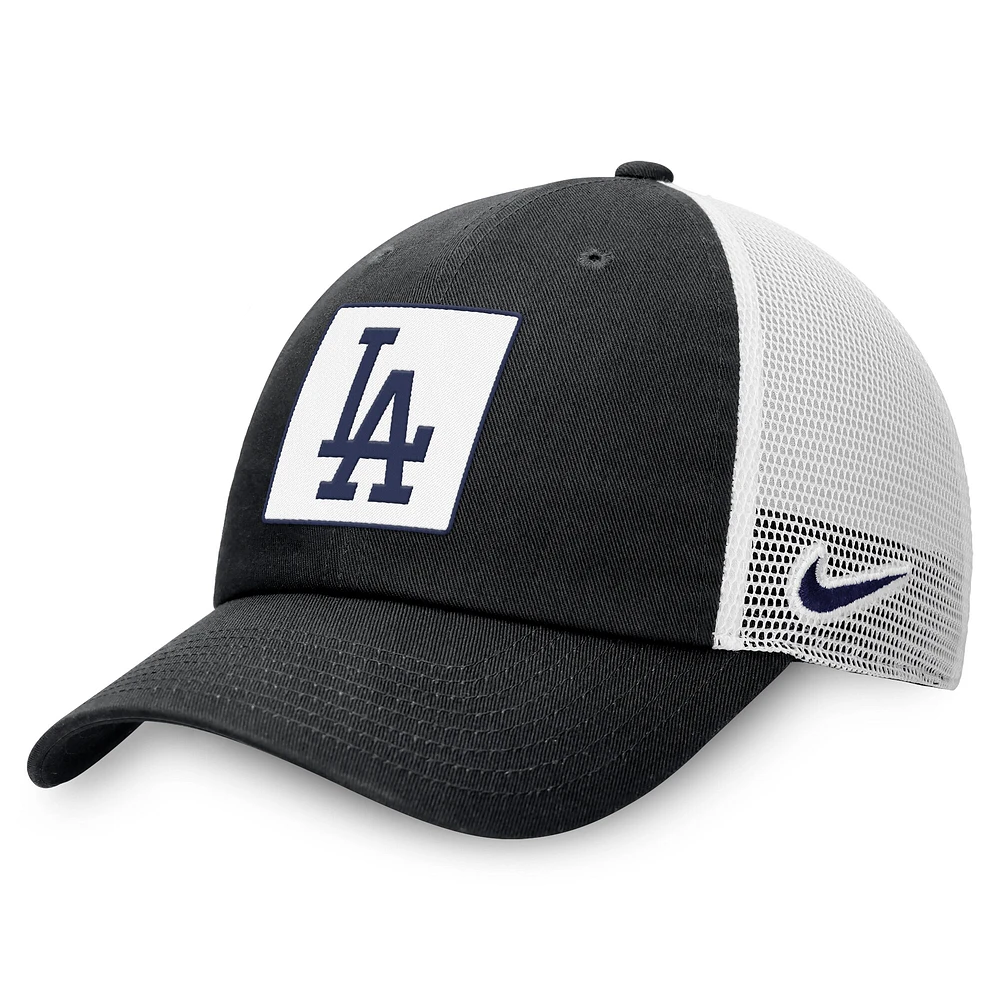 Casquette de camionneur ajustable Nike bleu marine Los Angeles Dodgers Rise pour homme