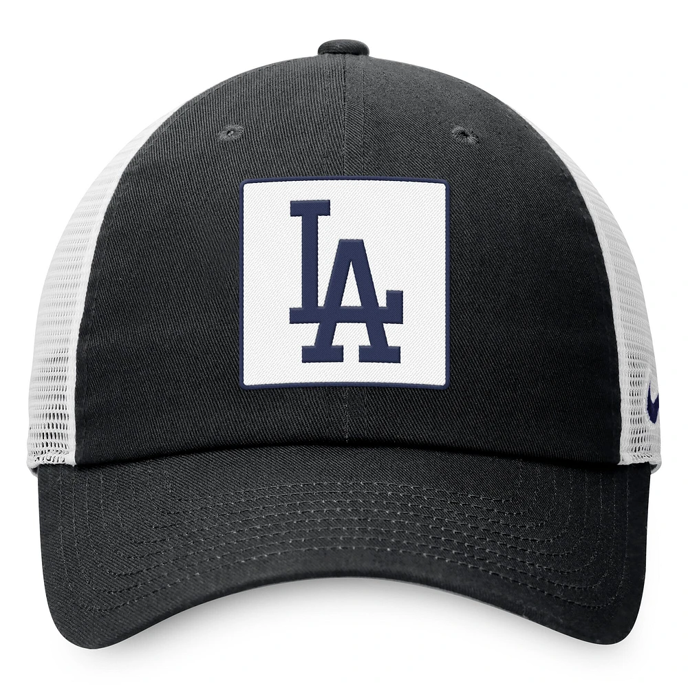 Casquette de camionneur ajustable Nike bleu marine Los Angeles Dodgers Rise pour homme