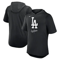 T-shirt à capuche Nike noir pour homme Los Angeles Dodgers Tri-Blend