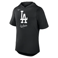 T-shirt à capuche Nike noir pour homme Los Angeles Dodgers Tri-Blend