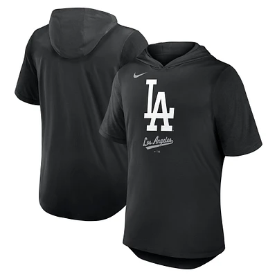 T-shirt à capuche Nike noir pour homme Los Angeles Dodgers Tri-Blend