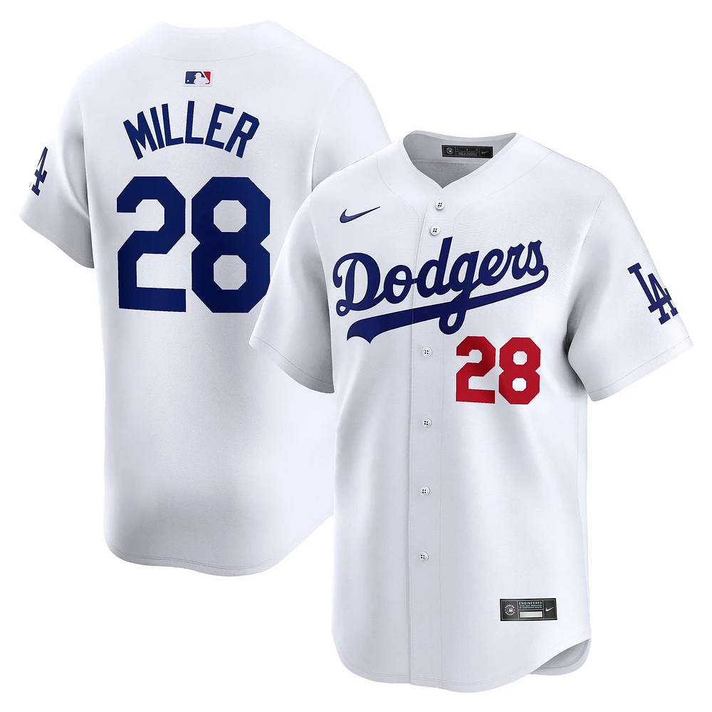 Men's Nike Bobby Miller White Los Angeles Dodgers Home Limited Player Jersey