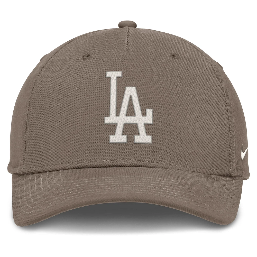 Casquette ajustable Nike Rise Performance marron pour homme des Los Angeles Dodgers