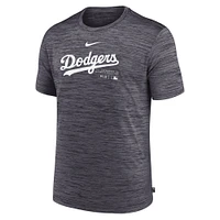 Men's Nike Charcoal Los Angeles Dodgers Authentic Collection Velocity Performance Practice T-Shirt