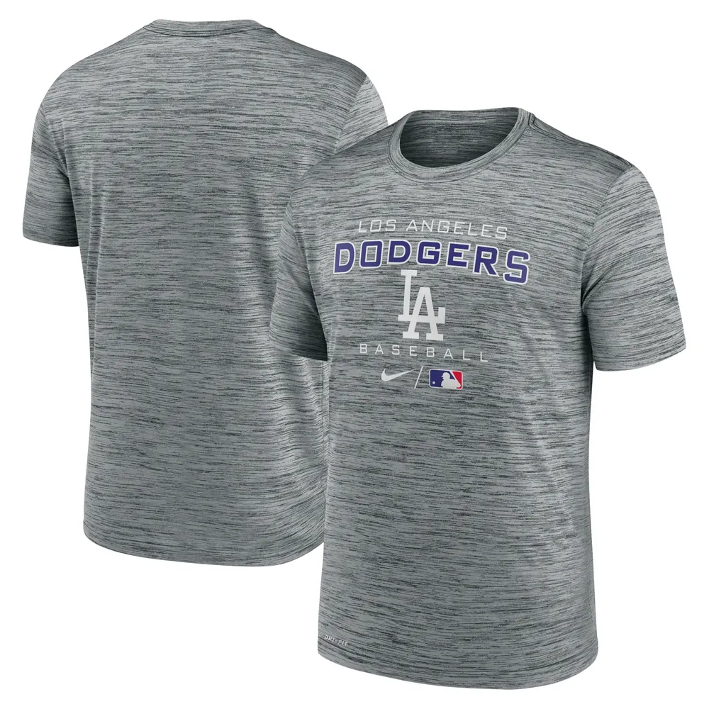 Nike Men's Nike Charcoal Los Angeles Dodgers Authentic Collection Velocity  Practice Performance T-Shirt