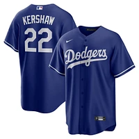 Maillot de joueur alternatif réplique Nike Clayton Kershaw Royal Los Angeles Dodgers Big & Tall pour homme