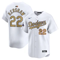 Men's Nike Clayton Kershaw White Los Angeles Dodgers 2025 Gold Collection Limited Jersey