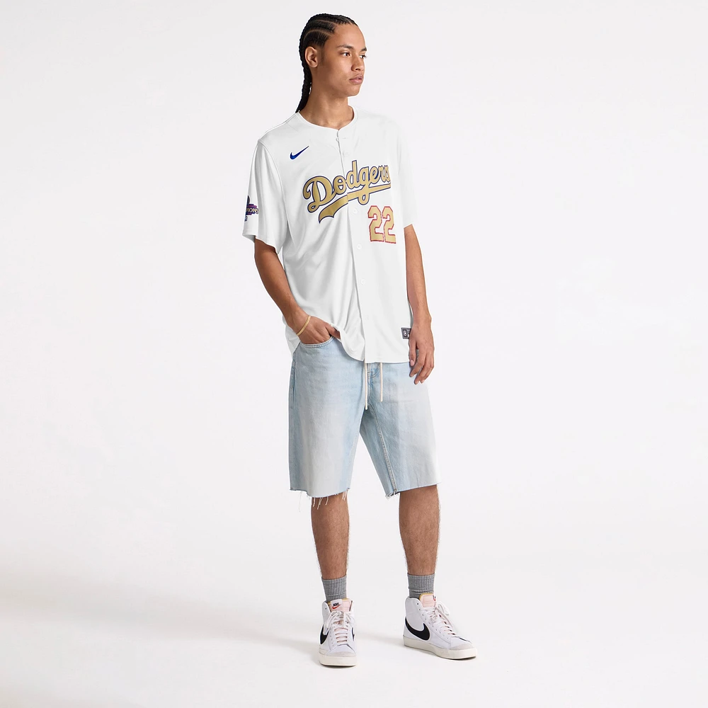 Men's Nike Clayton Kershaw White Los Angeles Dodgers 2025 Gold Collection Limited Jersey