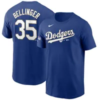 Clayton Kershaw Los Angeles Dodgers Nike 2021 Gold Program Name & Number  T-Shirt - Royal
