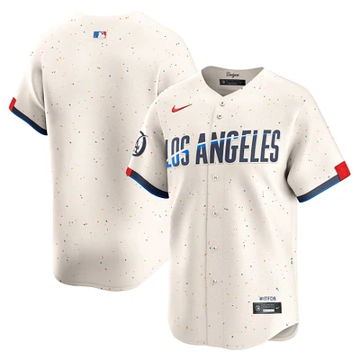 Maillot Nike City Connect Limited pour homme des Los Angeles Dodgers de couleur crème