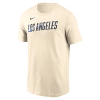 Men's Nike Cream Los Angeles Dodgers 2024 City Connect Wordmark T-Shirt