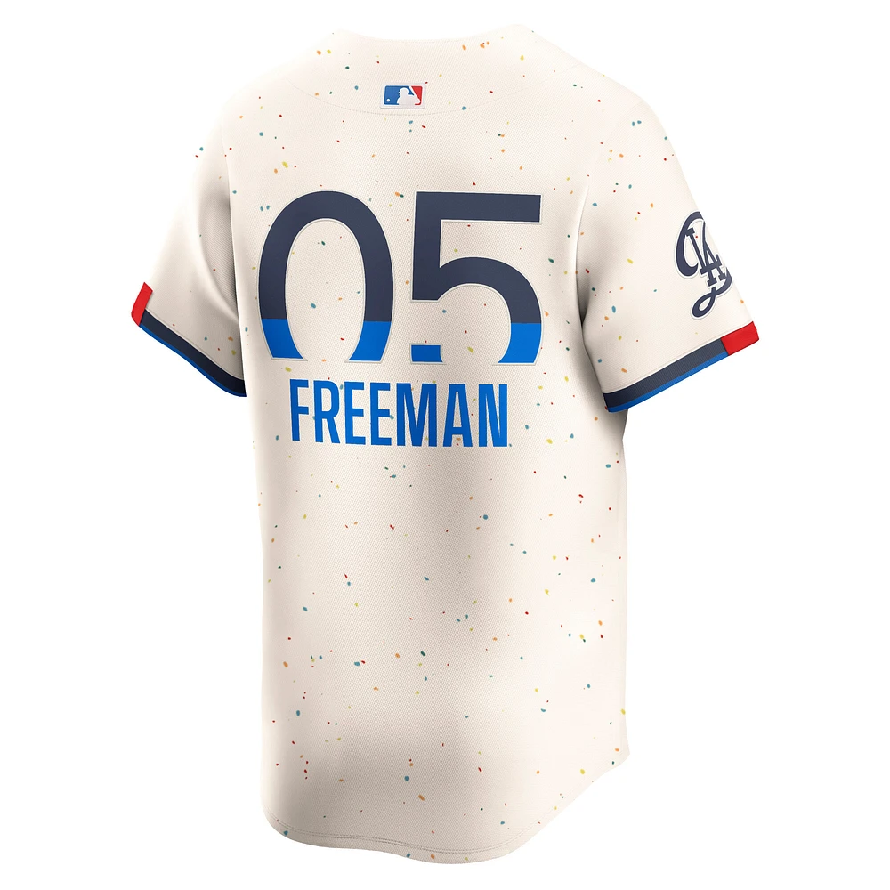 Maillot Nike Freddie Freeman crème City Connect Limited des Dodgers de Los Angeles pour homme